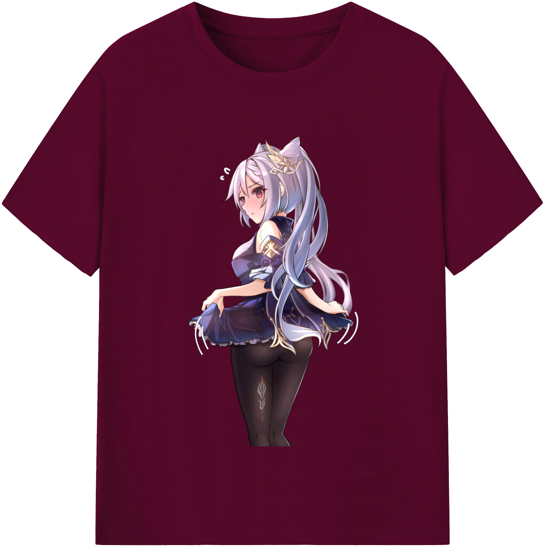 げんし神 刻晴 こくせい genshin Kokusei レディースカジュアルプリントTシャツ（綿100％）